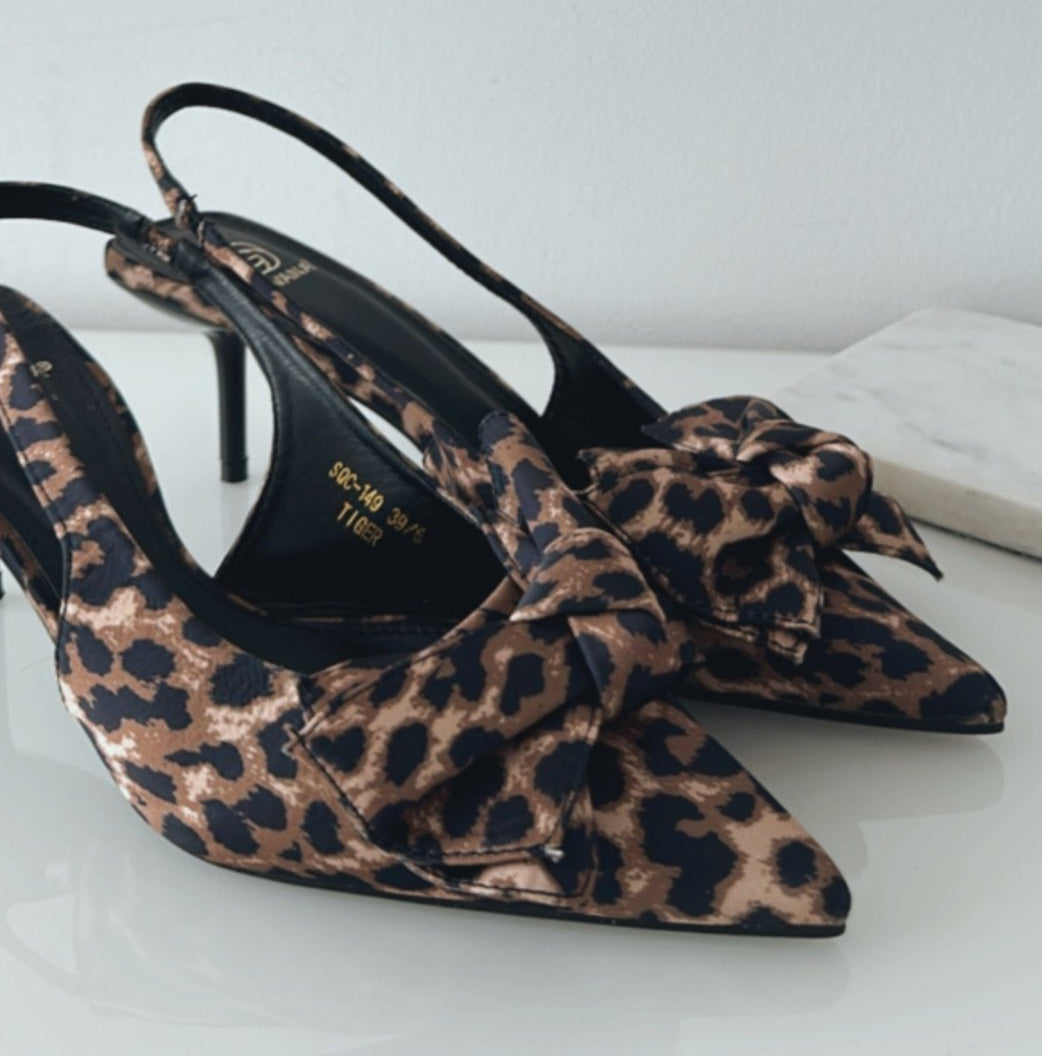 Sling Pumps mit Schleife