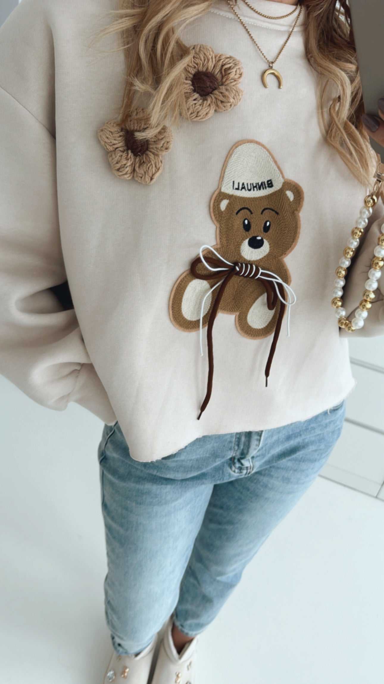 Teddy Pulli mit Blumen