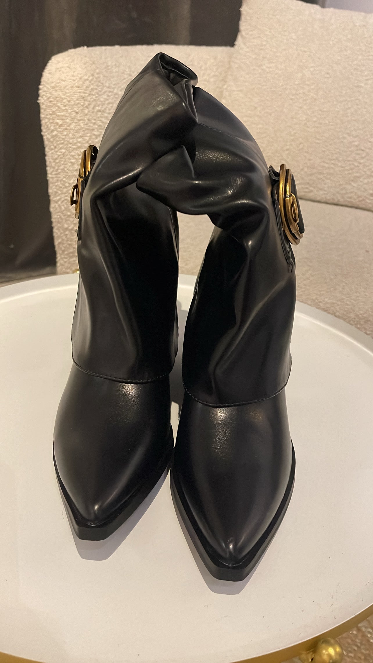 Boots Midi mit Schnalle