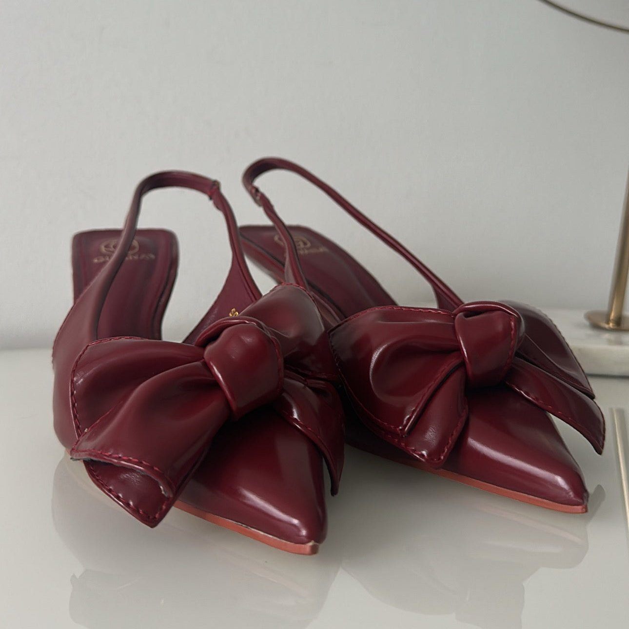 Sling Pumps mit Schleife