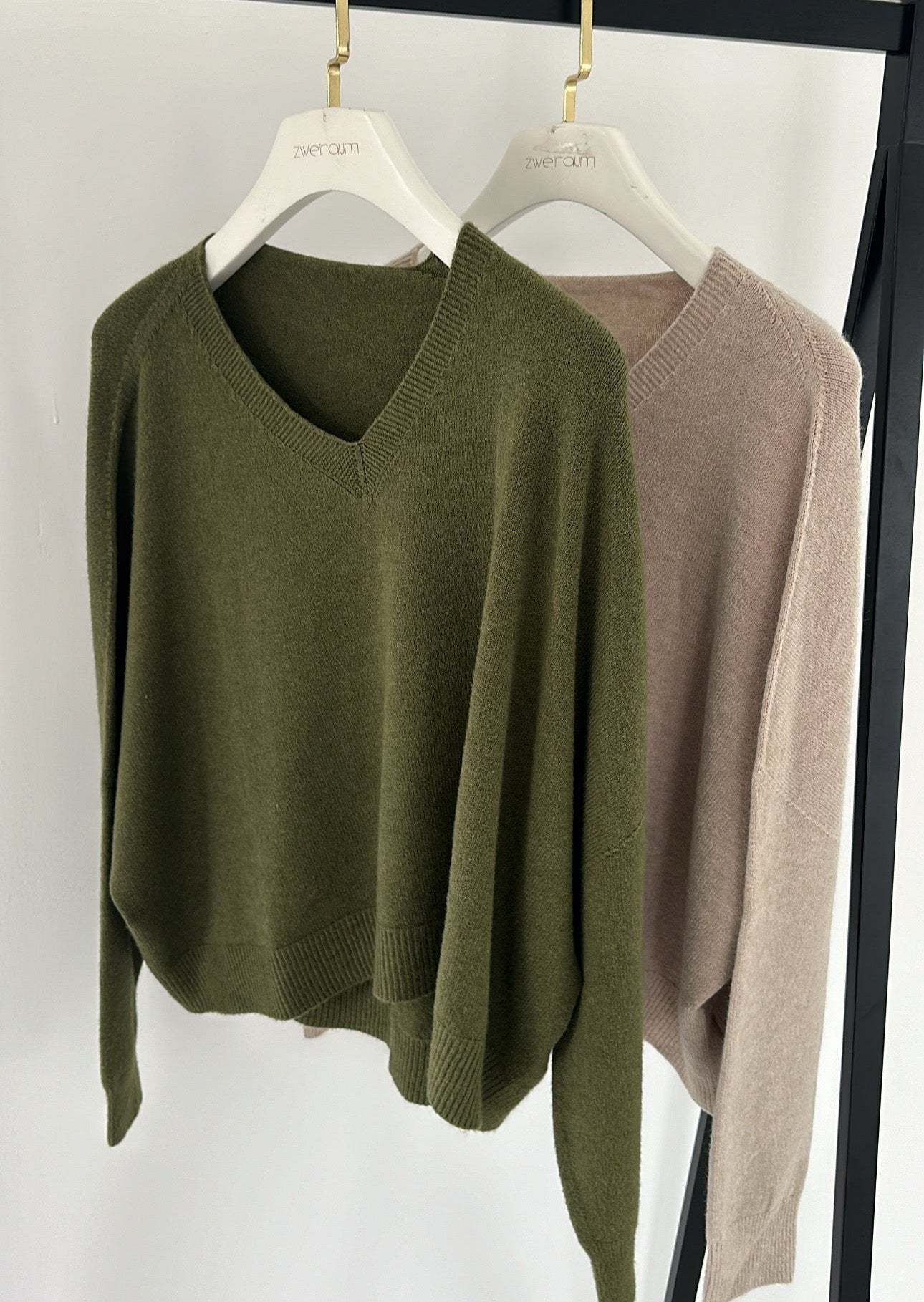 Midi Thin Pulli V-Neck