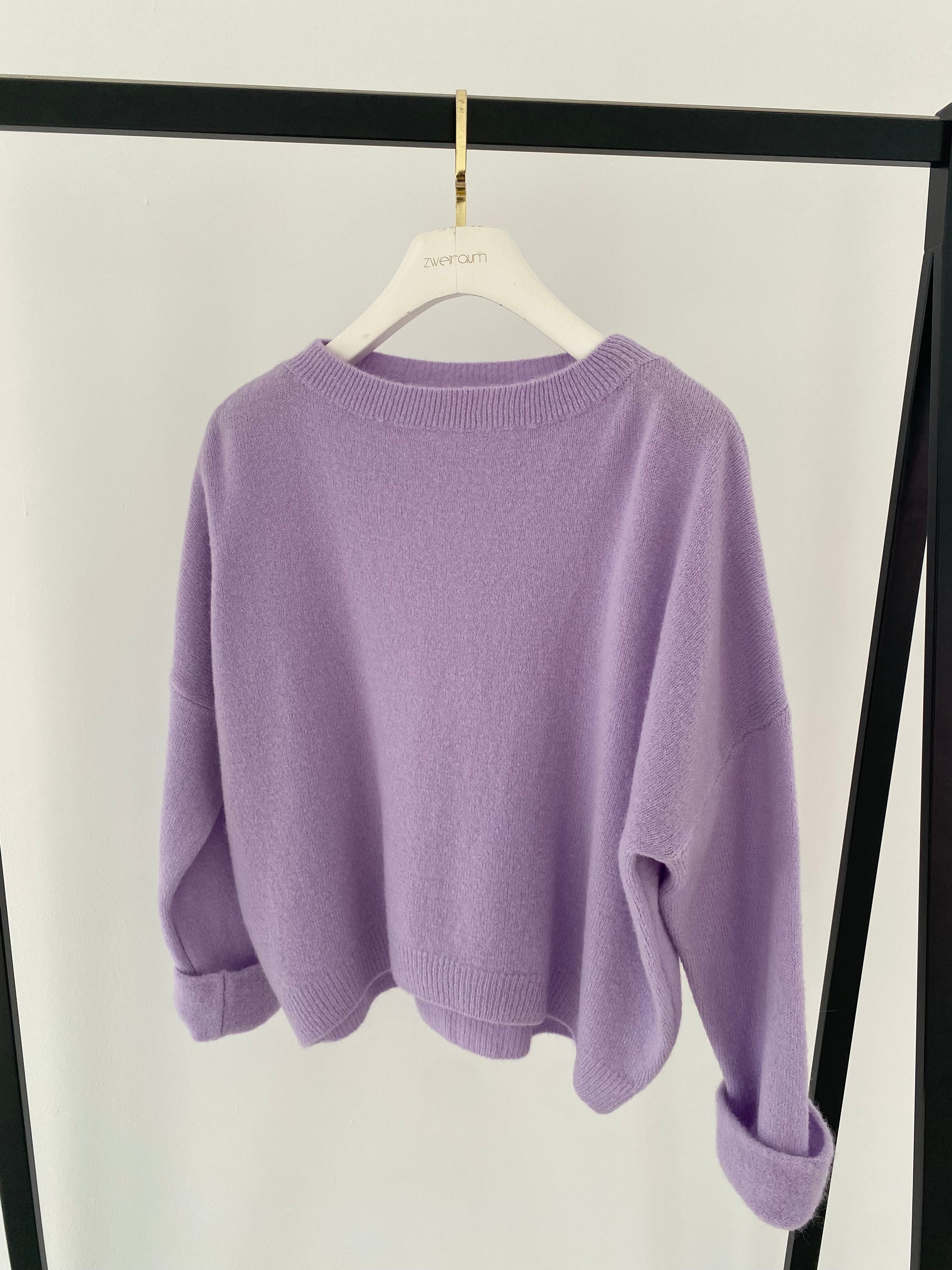 Midi Pulli Roundneck mit Umschlagarm