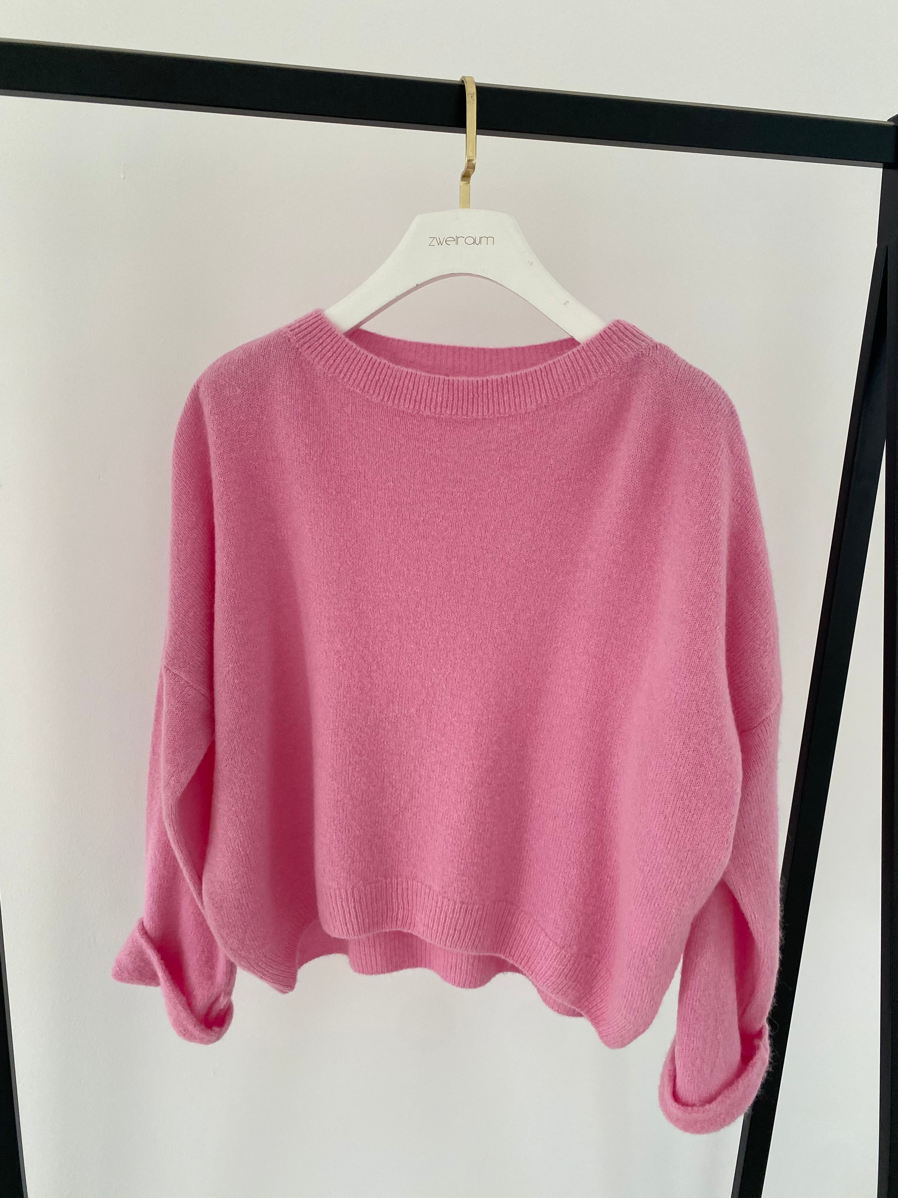 Midi Pulli Roundneck mit Umschlagarm