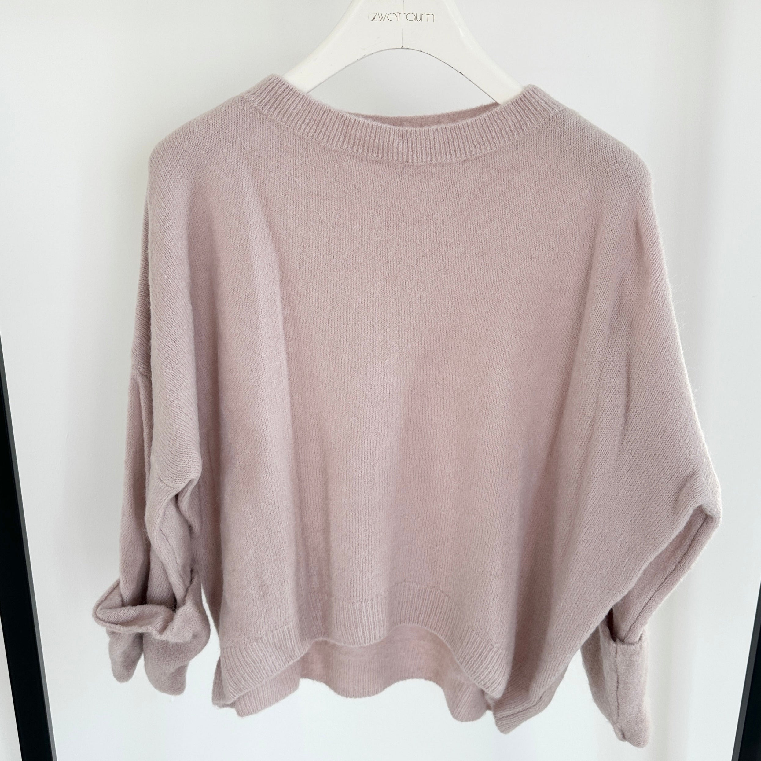 Midi Pulli Roundneck mit Umschlagarm