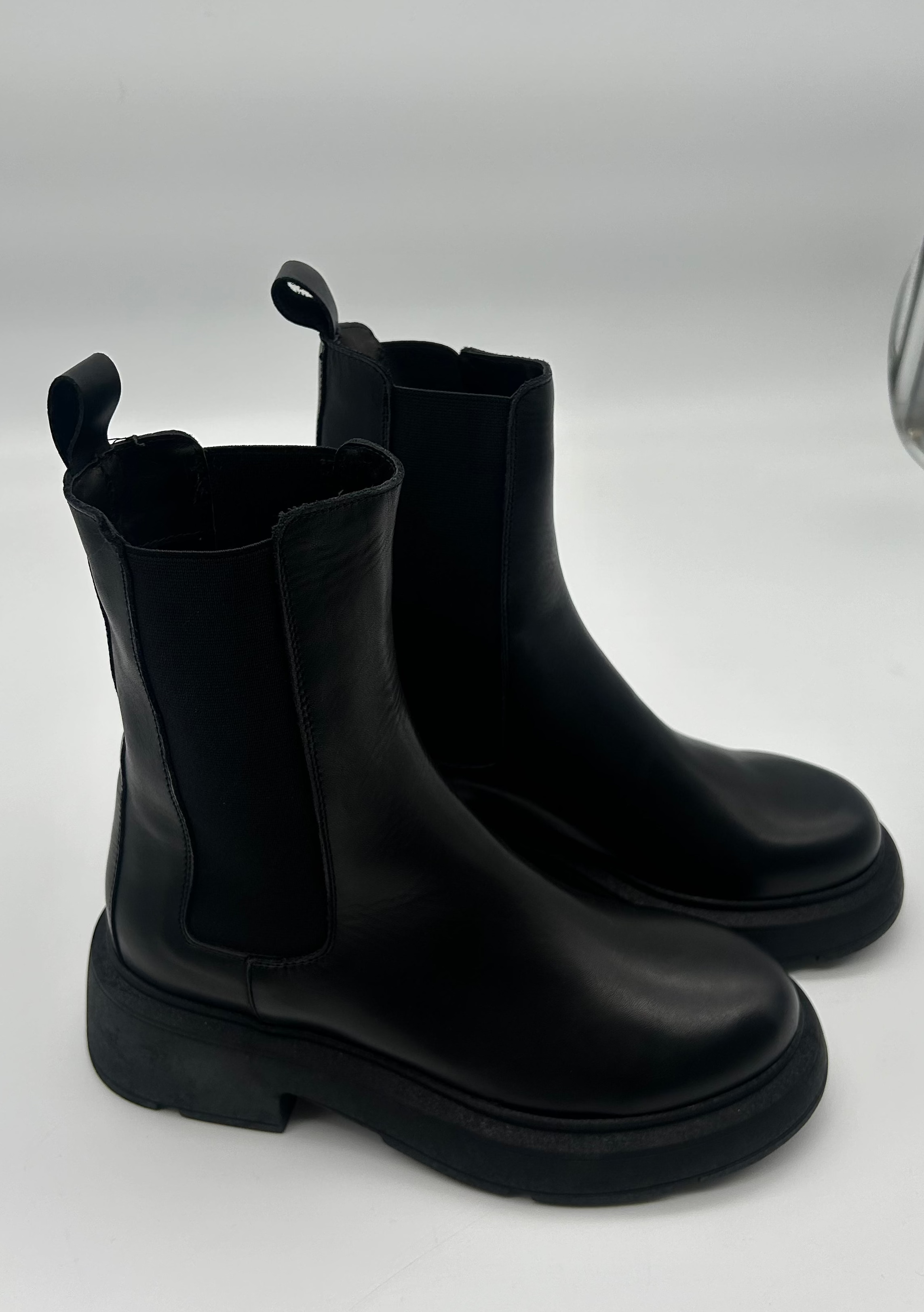 Boots Leder mit Plateau