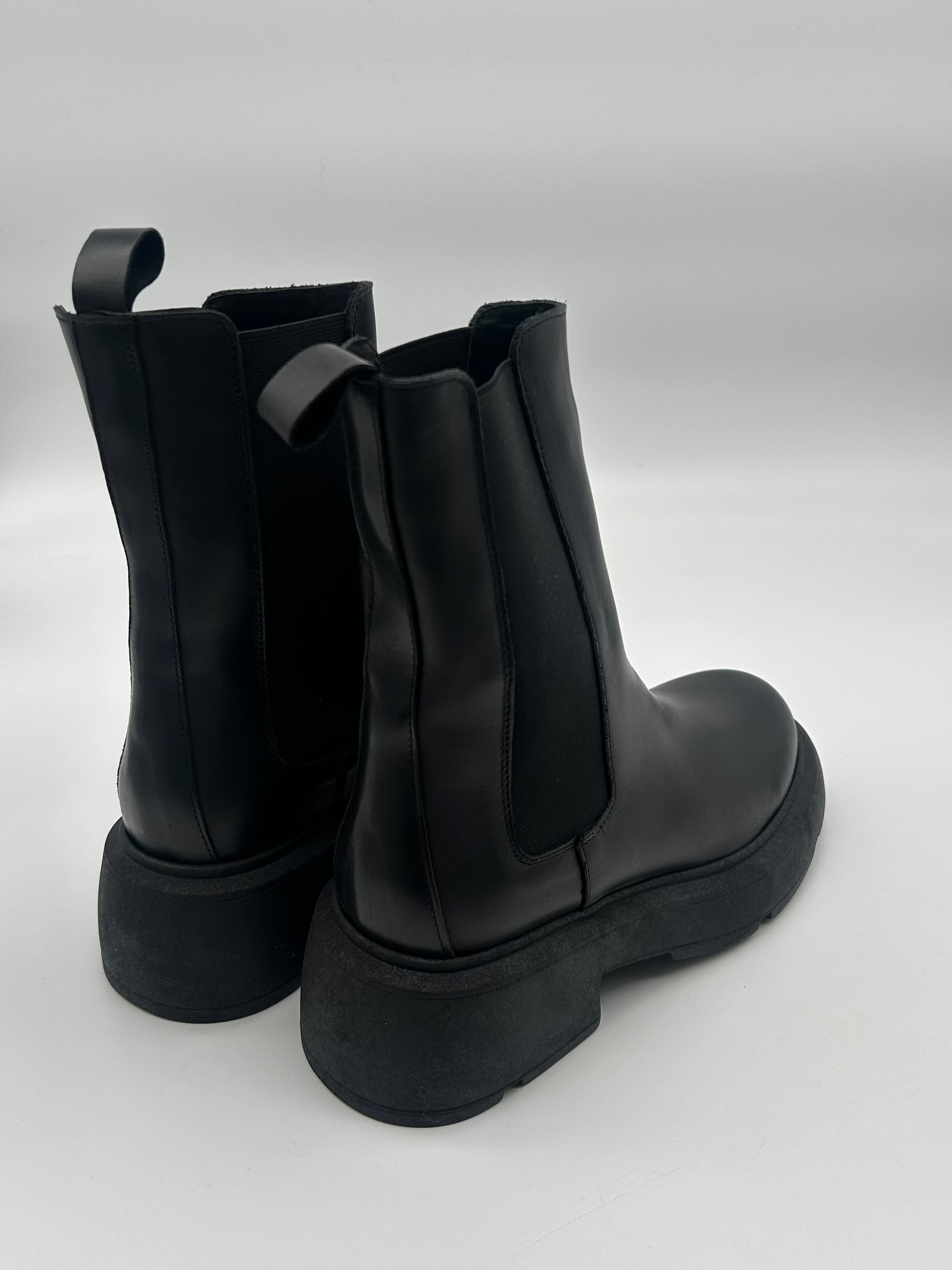 Boots Leder mit Plateau